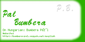 pal bumbera business card